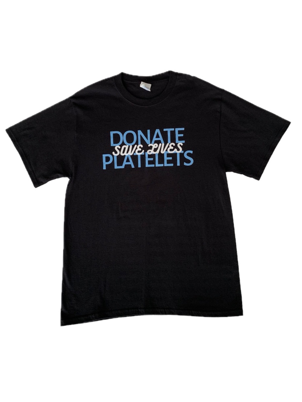 UNC T-Shirt Adult M Black Donate Platelets Save Lives Short Sleeves Port & Co